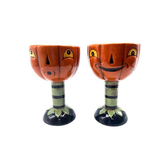 Johanna Parker Pumpkin Goblets Set Of 2 - Picture 2 of 4